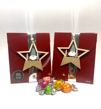 Glitter Star Elf Ornament with Chocolates 250g