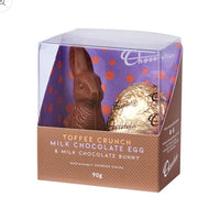 Toffee Crunch Milk Chocolate Egg & Milk Chocolate Bunny 90g -