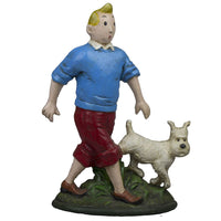 Doorstop - Cast Iron Tin-Tin with dog