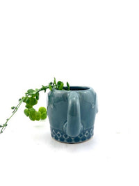 Elephant Planter Navy Mini 9cm