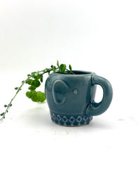 Elephant Planter Navy Mini 9cm