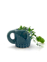Elephant Planter Navy Mini 9cm