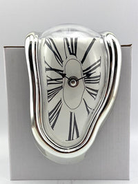 Hanging Melting Clock Chrome