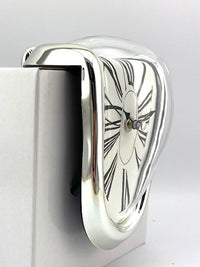 Hanging Melting Clock Chrome