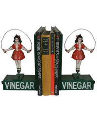 Bookends - Cast Iron Skipping Girl Vinegar