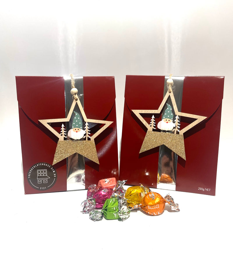 Glitter Star Elf Ornament with Chocolates 250g