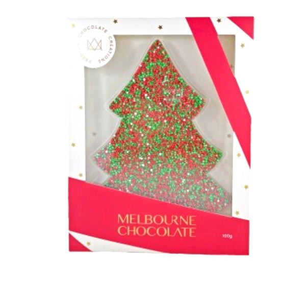 Milk Chocolate Christmas Tree with 100's & 1000's 100g