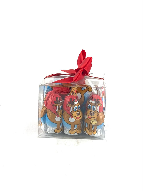 Belgian Christmas Mini Solid Reindeer Chocolates 100g