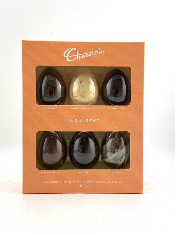 Indulgent 6 Pack Chocolate Egg Selection 150g