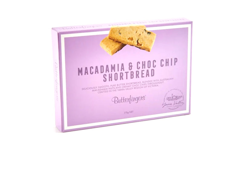 Pure Butter Macadamia & Choc Chip Shortbread 175g