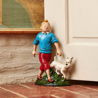 Doorstop - Cast Iron Tin-Tin with dog