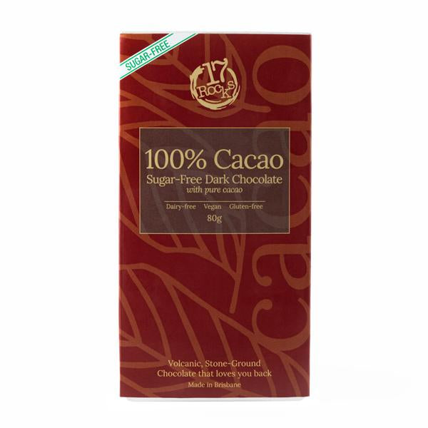 100% Cocoa Sugar free Dark Chocolate 80g