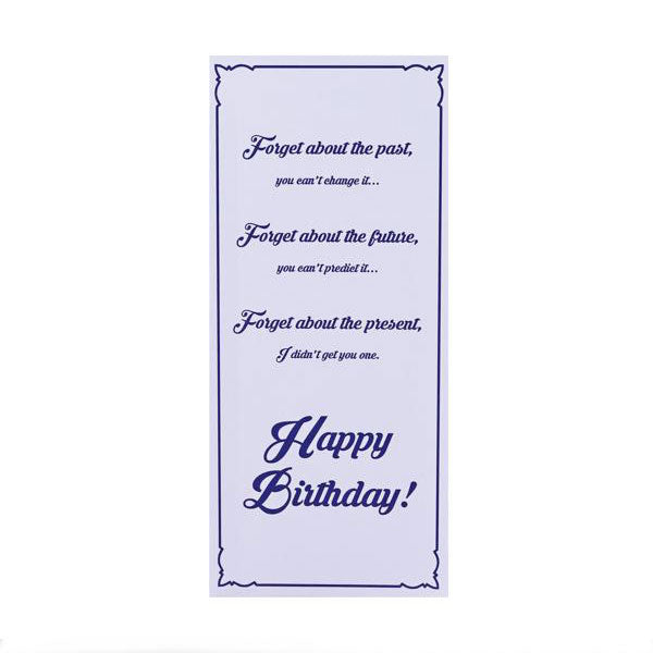 Happy Birthday Chocolate Card – Forget the Present Block 80g
