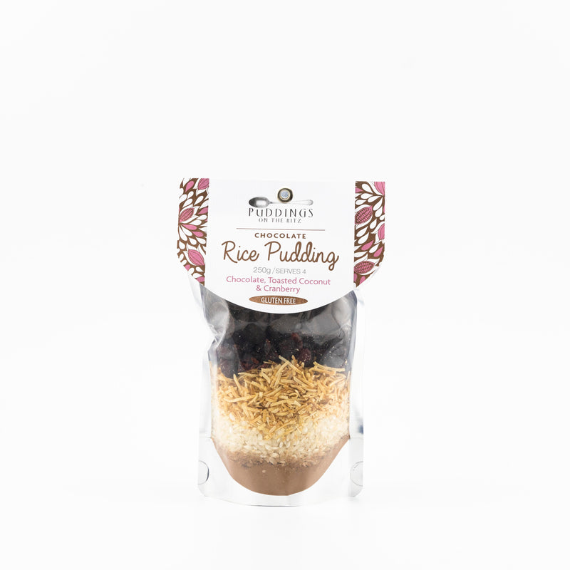 Chocolate, Toasted Coconut & Cranberry Rice Pudding Mix 250g