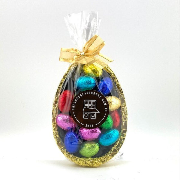 Half Egg filled with Mini Solid Milk Chocolate Eggs 210g