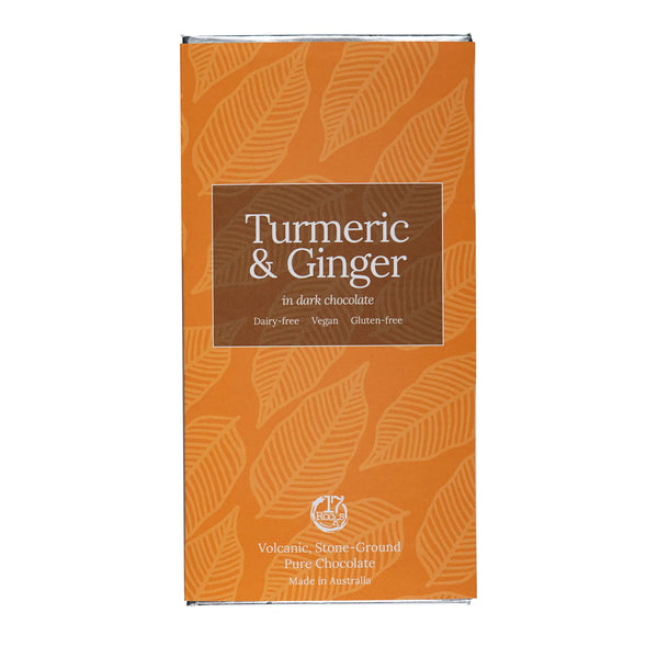 Turmeric & Ginger Dark Chocolate Bar 80g